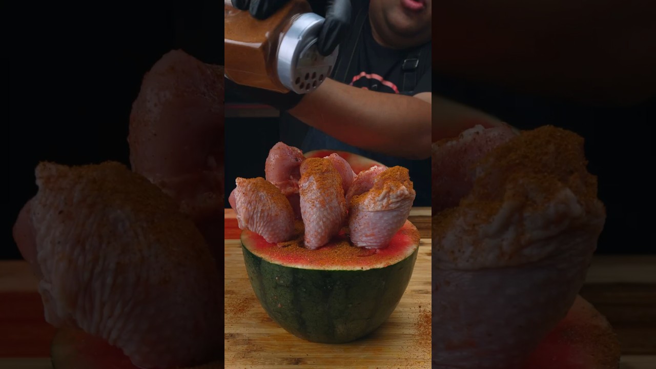 ไก่อบแตงโม #cooking #shorts  #asmr