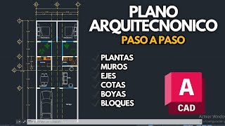 ARCHITECTURAL FLOOR PLAN IN AUTOCAD | LAYOUT, WALLS, DIMENSIONS, BUBBLES, BLOCKS, AND GRIDS.