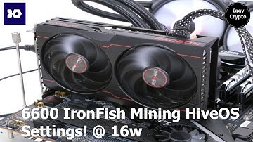 6600 IronFish Mining HiveOS Settings! @ 16w