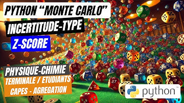 PYTHON MONTE CARLO : Incertitude type, Z-score. simulation, Physique Chimie, Agrégation, CAPES. Tuto