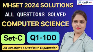 MHSET 2024 Computer Science all questions Solved with official Answer key | MHSET 2024 Solutions screenshot 1