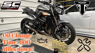 Oil Change Time! | 2024 Triumph Street Triple RS