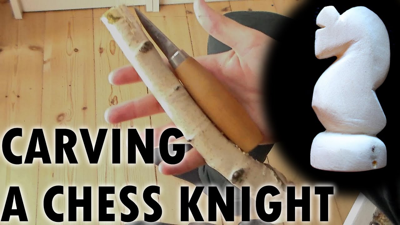 Carving a chess knight | ASMR (No Talking)