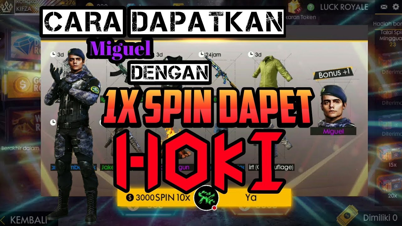 Cara Mendapatkan Karakter Miguel Di Lucky Royale Spin 1x Langsung Dapat