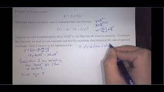 Example:  Minimize the loss for a linear regression with L2 regularization.