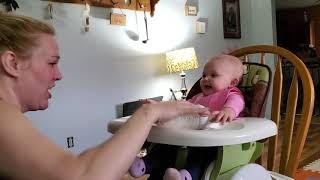 Baby has a contagious laugh