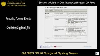 Reporting Adverse Events - Fires in the OR