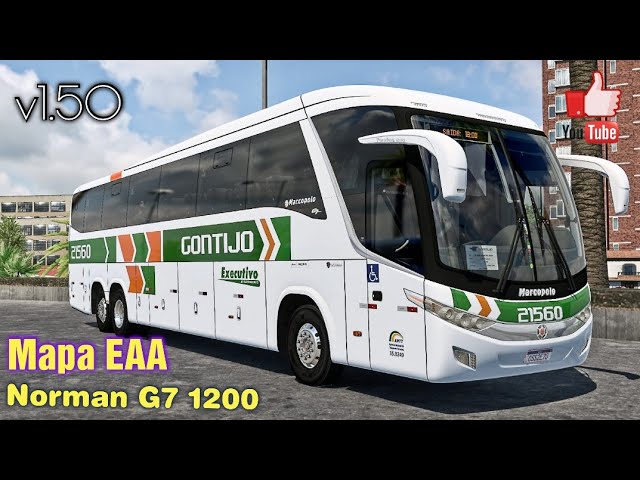 [ 1.50 ] Norman G7 1200 + Mapa EAA | Free Download Bus Mod | Euro Truck Simulator 2 ETS2 class=