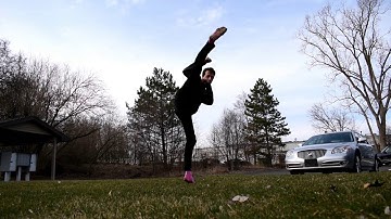 Easy Roundhouse Kick Tutorial (Tricking)