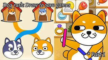 Walkthrough Dog rush: Draw to save games Gameplay Level 1-10