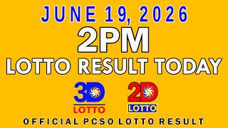 2pm Lotto Result Today June 19 2026 Swertres 3D Lotto Ez2 2D Lotto PCSO
