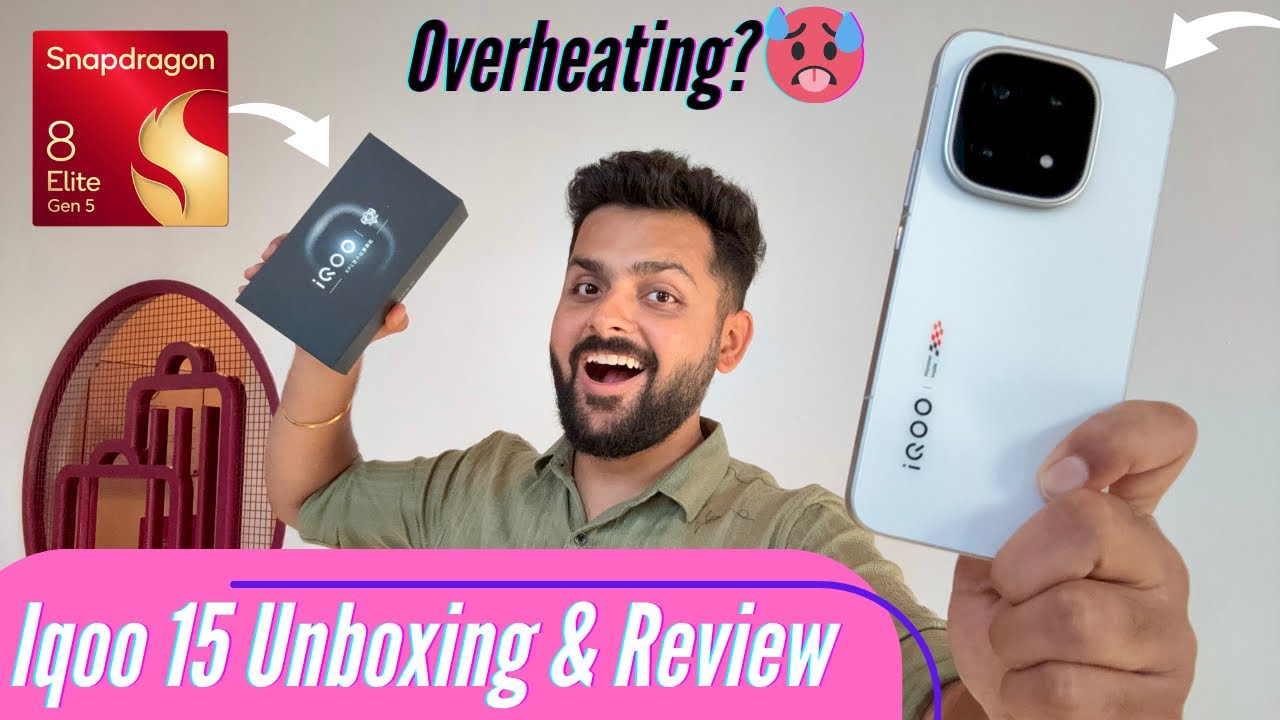 iQOO 15 mở hộp cho thấy thiết kế mặt lưng và cụm camera của máy gaming 2026
