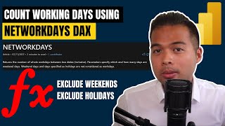 count workingdays using networkdays dax function // dax basics guide for power bi in 2022