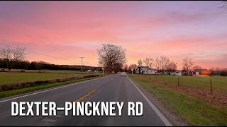 Driving Dexter-Pinckney Road at Sunset | Michigan Backroads in November