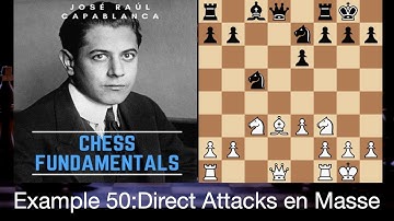 Improve Chess, Learn from Capablanca, Chess Fundamentals, Example 50: Direct Attacks en Masse