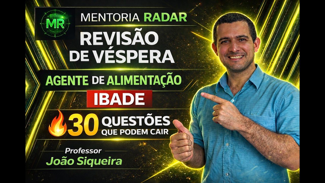 1º REVISÃO DE VÉSPERA - AGENTE DE ALIMENTAÇÃO