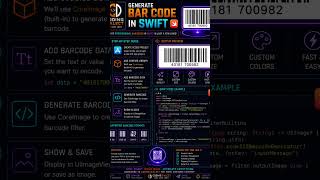 🔥 Generate Barcode in Swift in 30 Seconds 🤯 | iOS App Development Trick