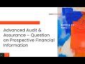 ACCA AAA - Review of Prospective Financial Information - Moritz & Co - Part I