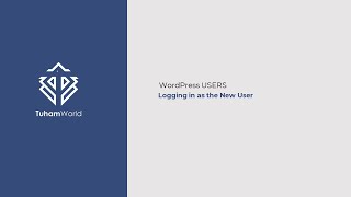 Logging in as the New User - WP08E06 | WordPress Dashboard Tutorial