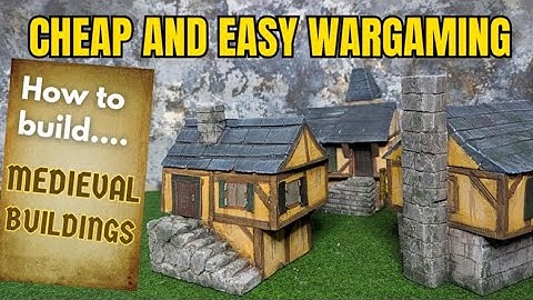 cheap/free Medieval, fantasy wargame buildings tutorial DnD, AGE of SIGMAR, MORDHEIM, SWORD WEIRDOS 