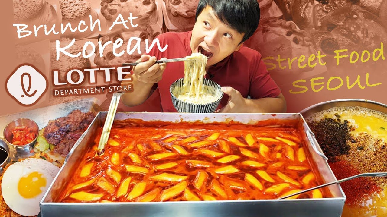 ULTIMATE Brunch at Korean LOTTE DEPARTMENT STORE | Revolving SUSHI & Street Food in SEOUL | Strictly Dumpling