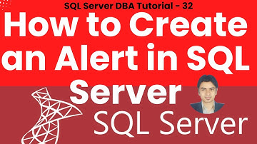 How to Create an Alert in SQL Server #sql #sqlserver #sqlserverdba #alert #sqlservermanagementstudio