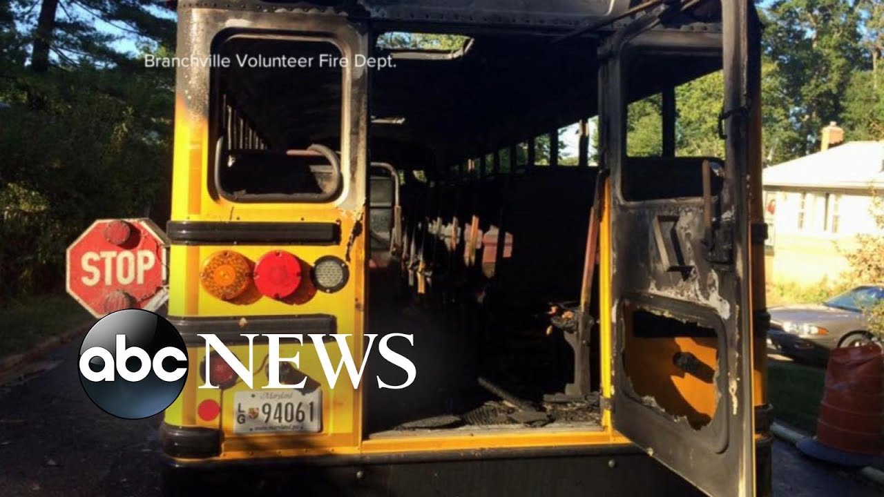School Bus Driver Braves Flames to Save Students - YouTube