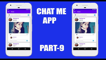 Chat Me App - 09 - Design Home Activity -Drawer Layout & NavigationView  Social Networking App