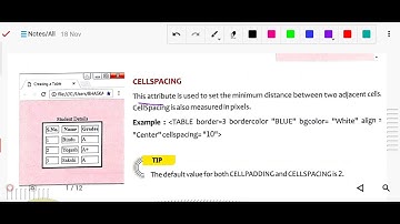 Computer Class 7 Chapter10 (Tables and Forms in HTML) (Part 1)