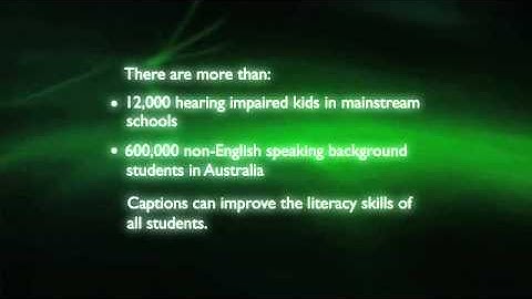 Captions - Essential for Learning (OC)