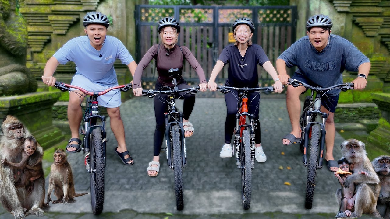 KELILING UBUD NAIK SEPEDA!! KETEMU BANYAK MONYET!!