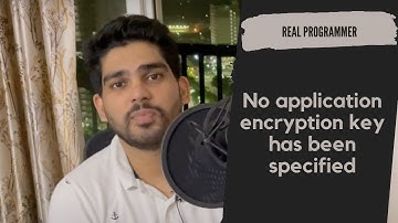 No application encryption key has been specified In Laravel