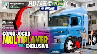 ROTAS DO BRASIL ONLINE : COMO CRIAR SALA PARA JOGAR COM AMIGO JOGO MULTIPLAYER CAMINHÃO PARA CELULAR screenshot 3