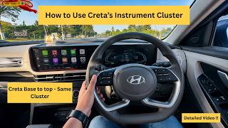 Hyundai Creta Base to Top Model Instrument Cluster Full Review | Features, MID & Hidden Functions