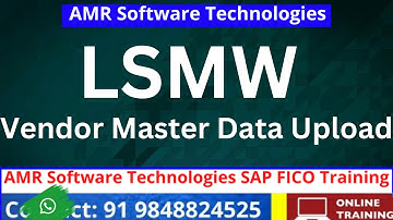 SAP LSMW VENDOR MASTER UPLOAD - SAP Data Migration Tool