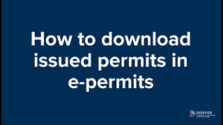 How to download issued permits in e-permits