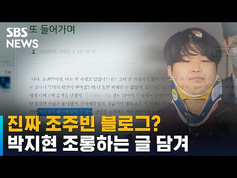 뉘우친다면서 박지현 조롱…또 조주빈 추정 블로그 논란 / SBS