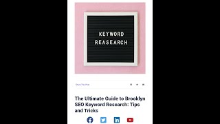 The Ultimate Guide to Brooklyn SEO Keyword Research Tips and Tricks