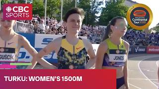 Women's 1500m race featuring Gabriela Debues-Stafford at Continental Tour in Turku, Finland