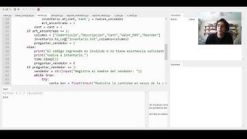 Proyecto integrador: Inventarios - Programación en Python