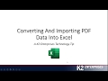 Converting and Importing PDF Data Into Excel thumbnail