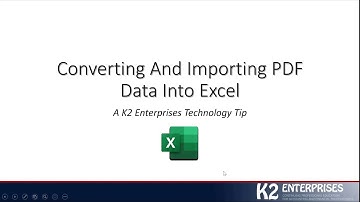 Converting and Importing PDF Data Into Excel