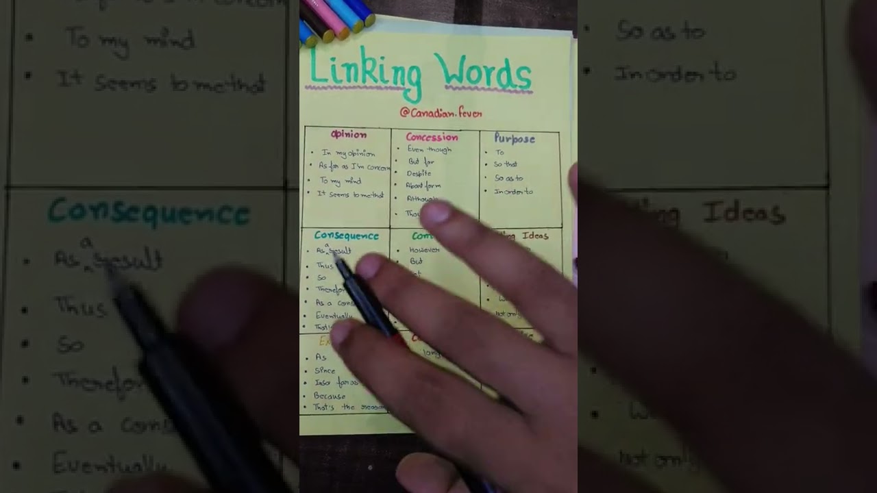 LINKING WORDS 🍀🇨🇦🥺📖 