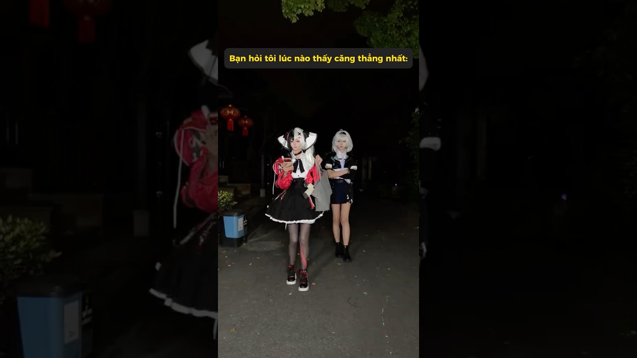 Bạn hỏi tôi khi nào căng thẳng nhất: #meowcosplay #shorts