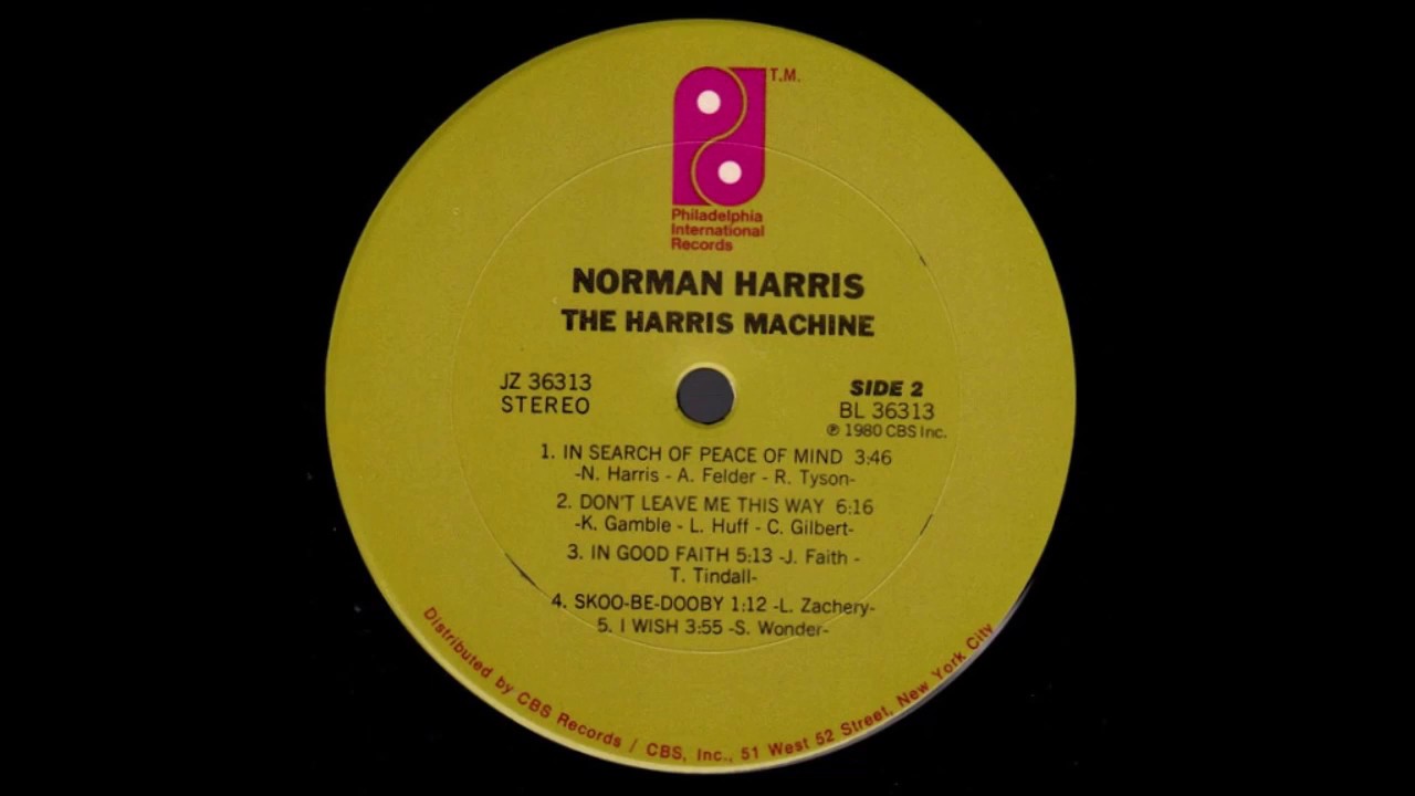 Norman Harris - In Search Of Peace Of Mind