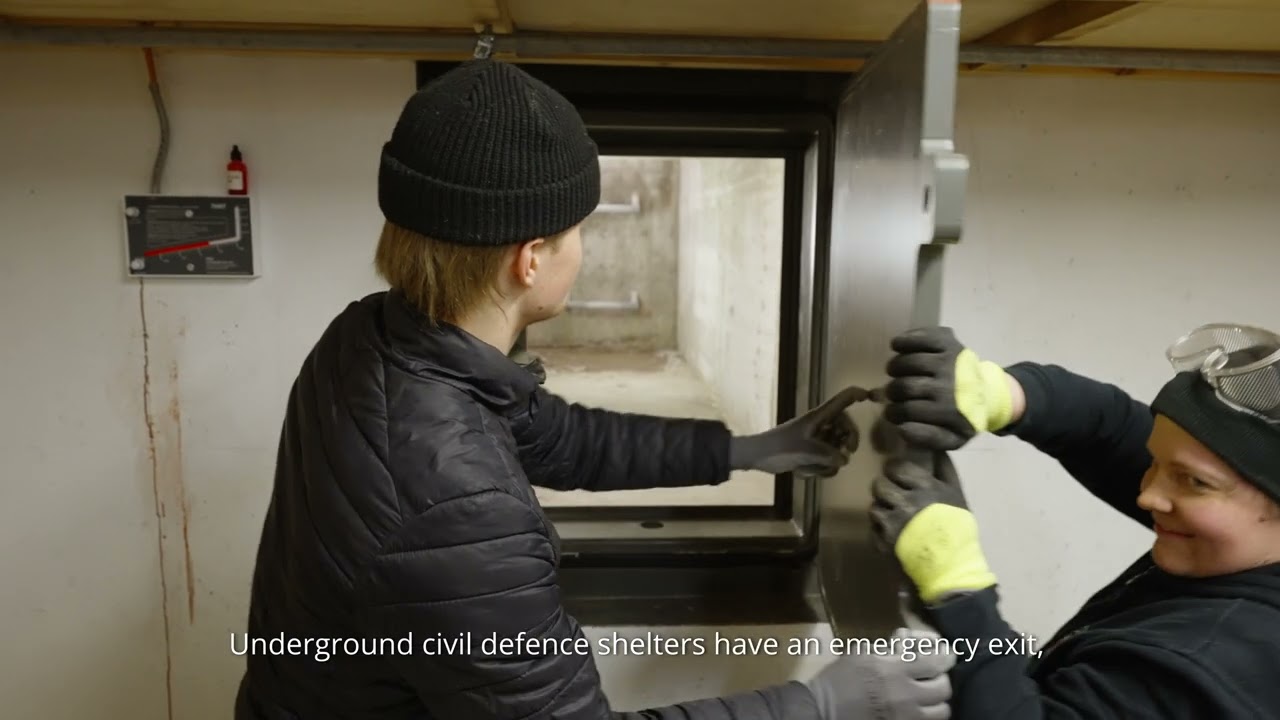 Finland's world-class civil defence shelters, dubbed in English, English subtitles