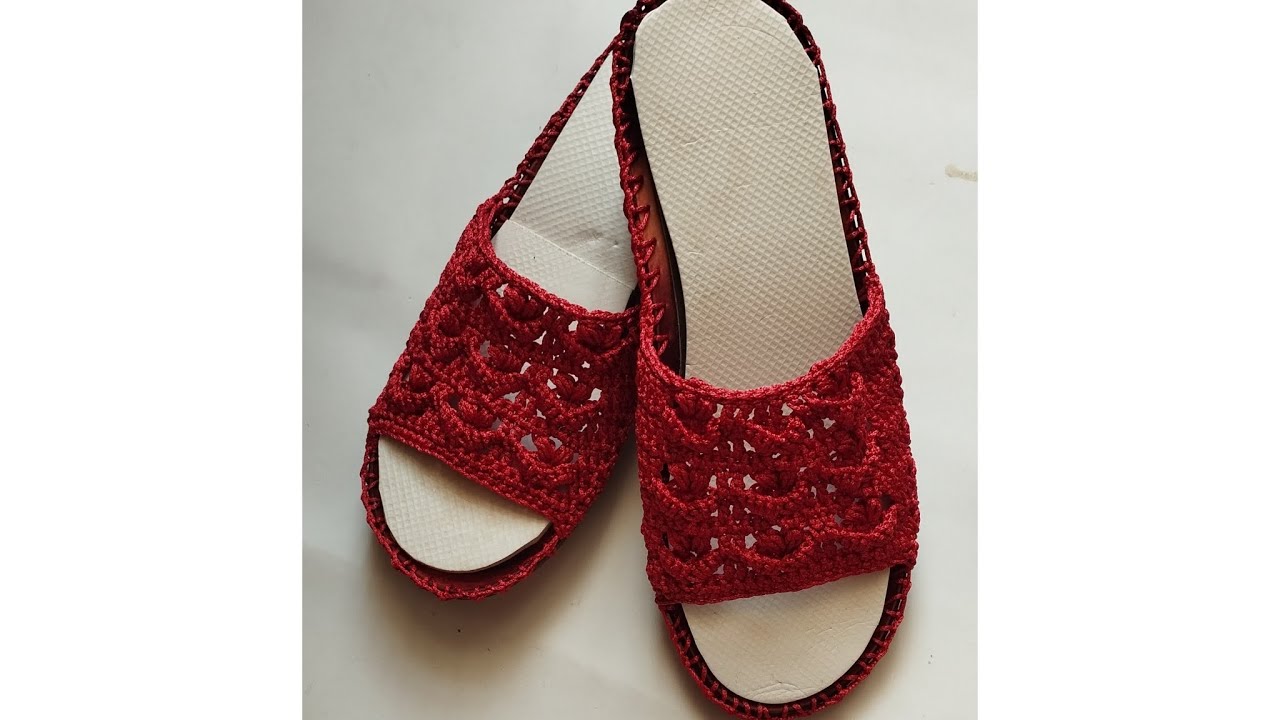 آموزش بافت صندل بافتنی دلبر با قلاب/Crochet Sandals  Tutorial for Beginners