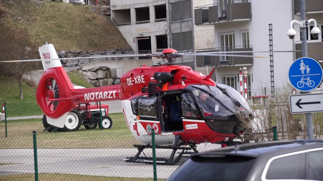 ARA Flugrettung - RK2 Landet - H145 / EC145 T2 - OE-XRE - Krankenhaus Reutte / Tirol