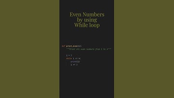 Even Numbers by using While loop || Sharpener assignment answers
