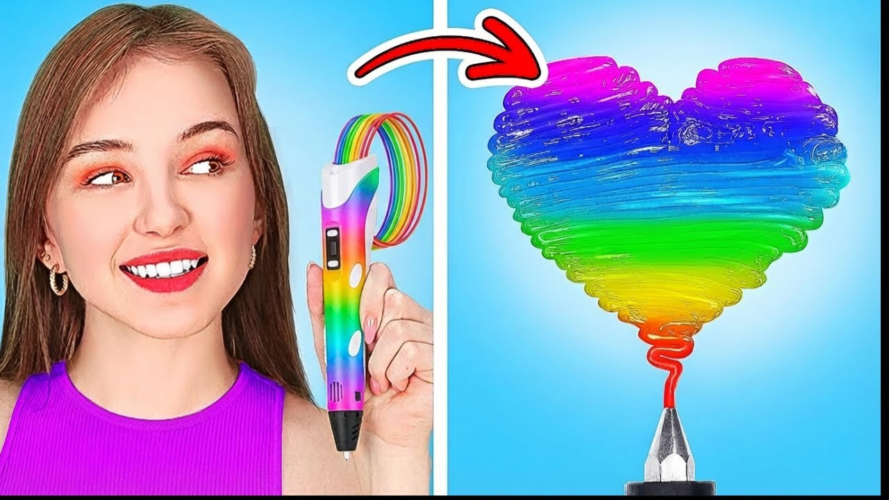 Dezvăluie-ți Creativitatea Ascunsă || Meșteșuguri cu Pix 3D și Lipici Fierbinte Care Te Vor ȘOCA